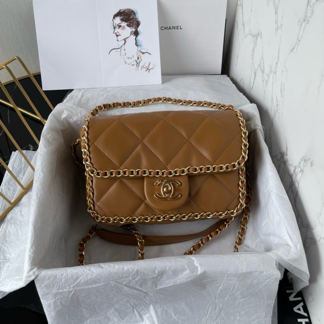 Chanel SMALL FLAP BAG AS5089 BROWN