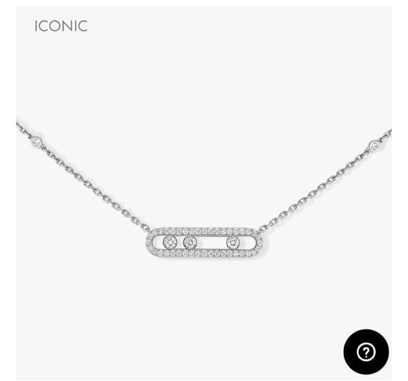 Messika Silver Diamond Nacklace M5436 Move Pave