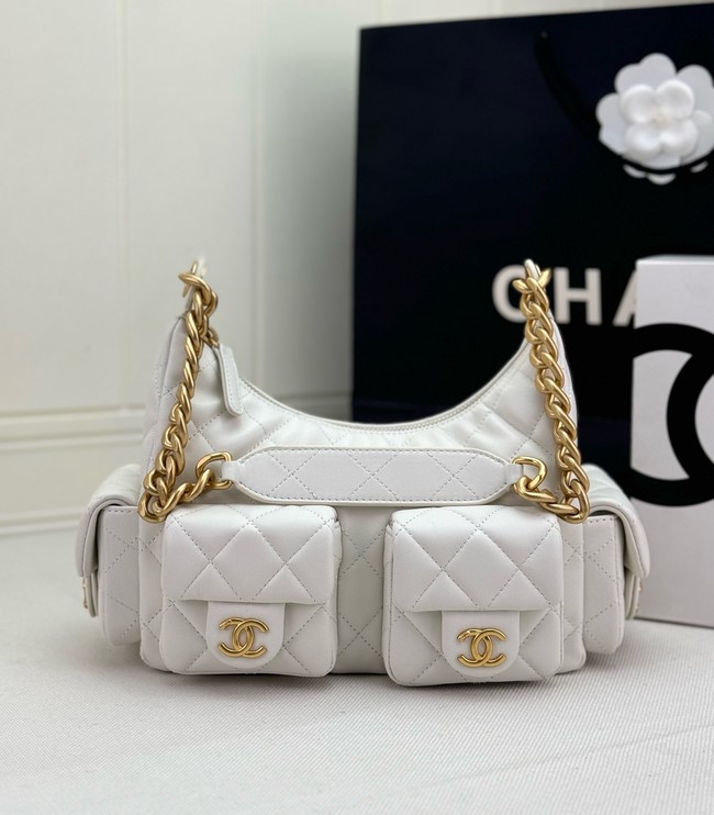 Chanel MAXI HOBO BAG AS5338 WHITE