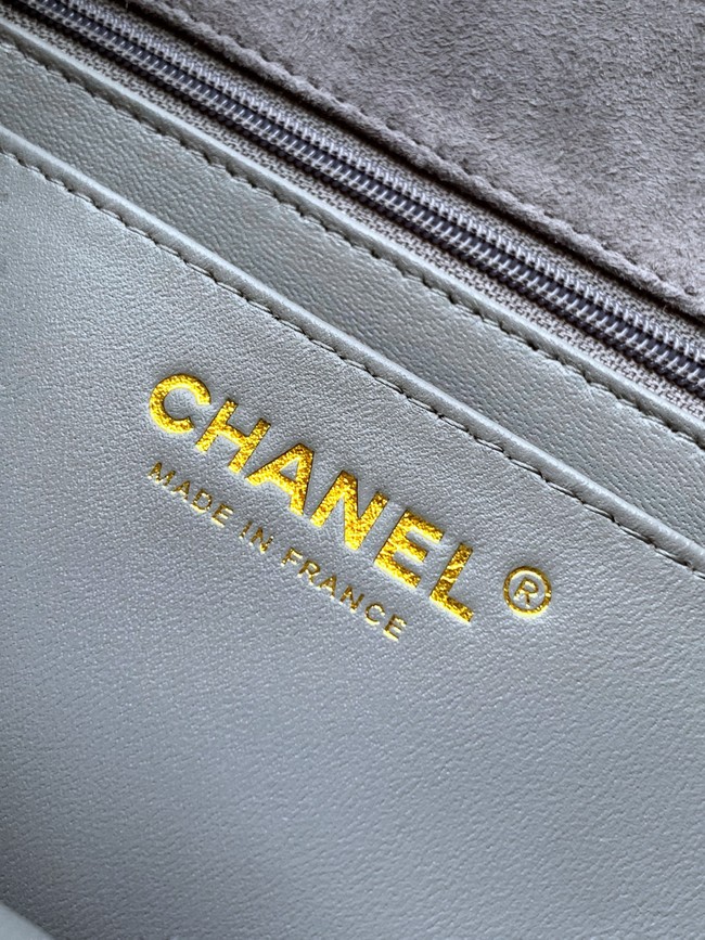 Chanel CLASSIC 11.12 SMALL HANDBAG velvet 1116 gray