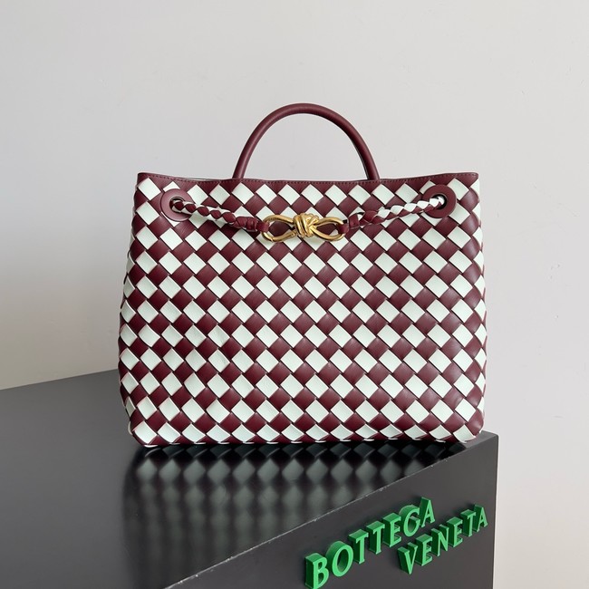 Bottega Veneta Medium Andiamo 766016 Barolo&white