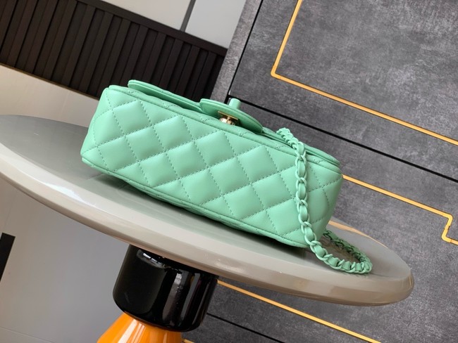 Chanel MINI FLAP BAG WITH TOP HANDLE AS5243 Light Green