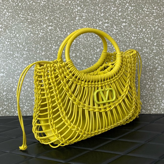 VALENTINO Mini VLOGO calfskin bag 0997 yellow