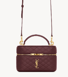 SAINT LAURENT GABY VANITY BAG IN LAMBSKIN 7667311 ROUGE CABERNET