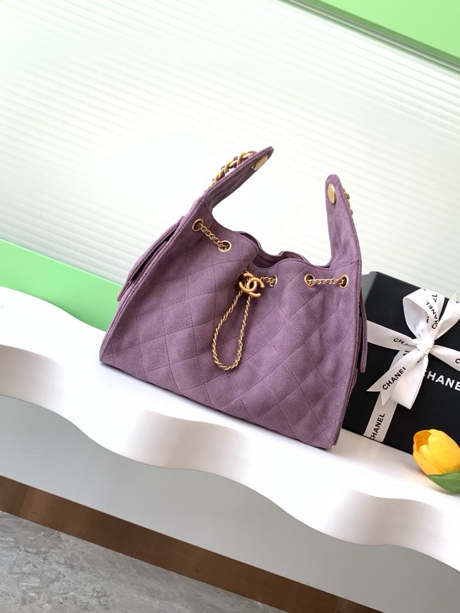 Chanel SUEDE HOBO BAG AS5293 Purple