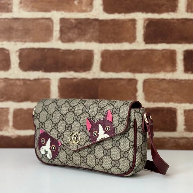 GUCCI GG MINI SHOULDER BAG WITH CAT DETAIL 818764