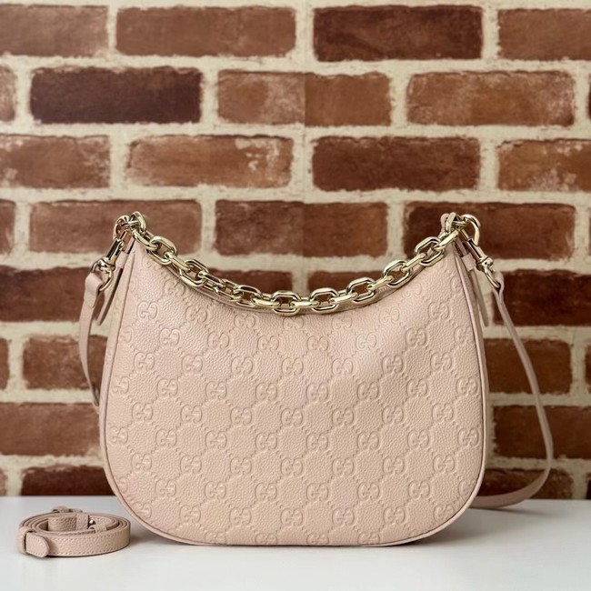 Gucci GG EMBLEM MEDIUM SHOULDER BAG 820453 Light pink