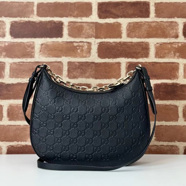 Gucci GG EMBLEM MEDIUM SHOULDER BAG 820453 black