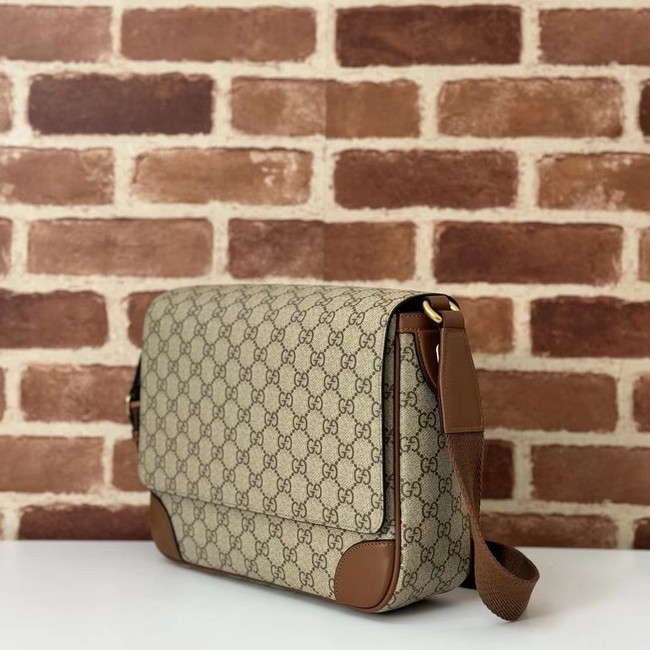 Gucci GG EMBLEM MEDIUM CROSSBODY BAG 821154 brown