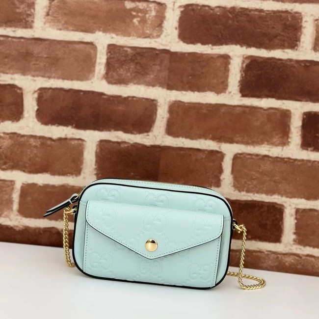 Gucci GG SUPER MINI SHOULDER BAG 781554 light green