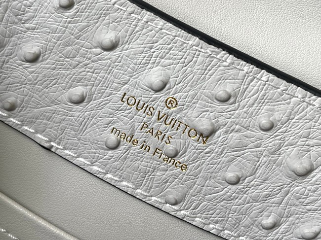 Louis Vuitton Ostrich Capucines BB M12345 gray