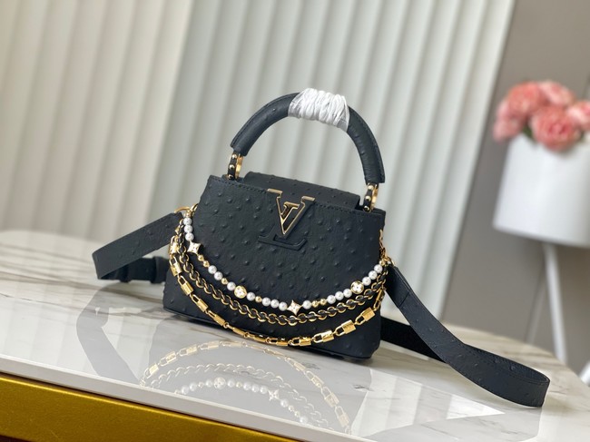 Louis Vuitton Ostrich Capucines Mini M11908 black