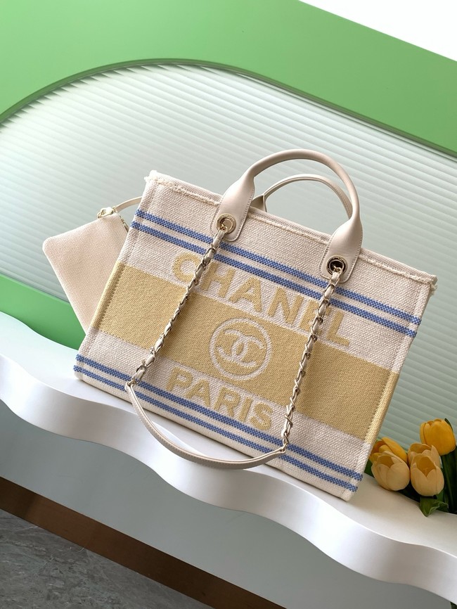 Chanel LARGE SHOPPING BAG Cotton Canvas A66941 yellow