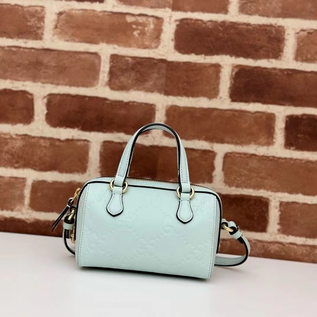 Gucci GG SUPER MINI TOP HANDLE BAG 790130 Light green