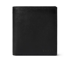 Gucci GG EMBLEM BI-FOLD EMBOSSED WALLET 818949 black