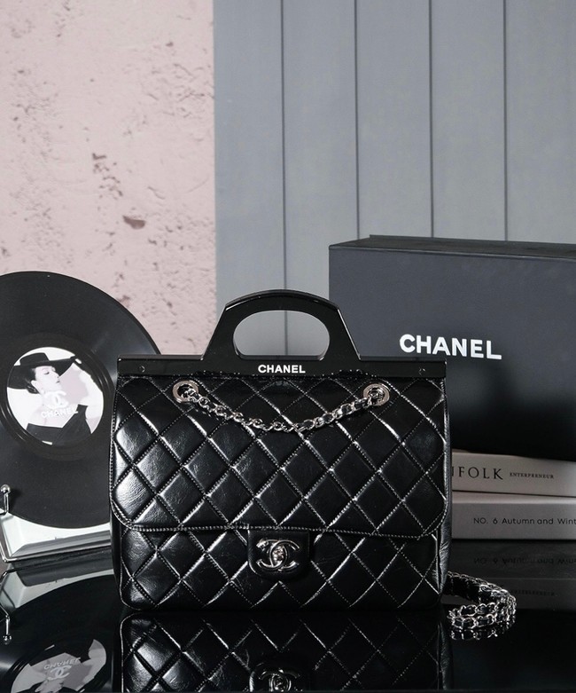 Chanel Sheepskin Tote Bag AS8021 black