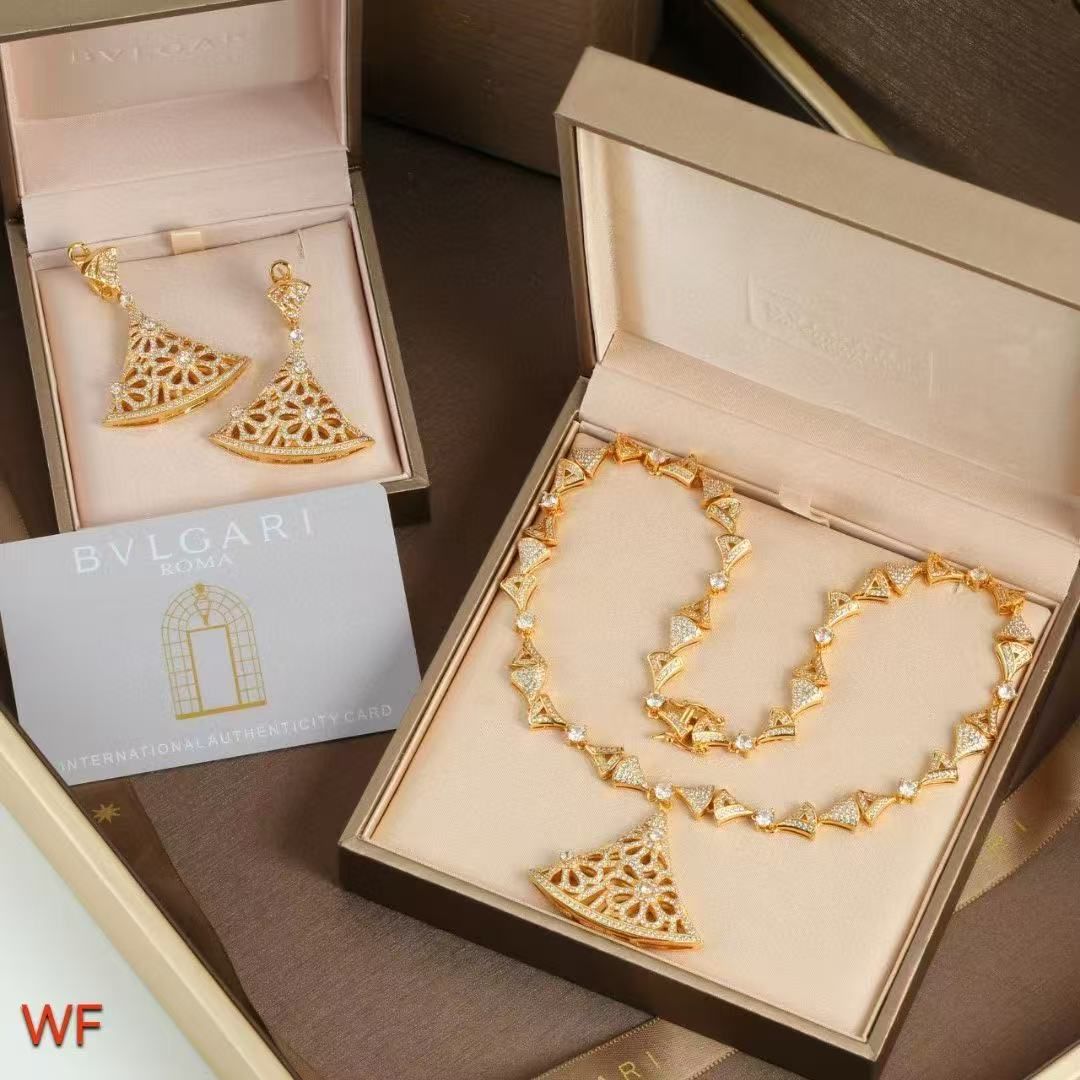 BVLGARI necklace&Earring BV80902 Gold