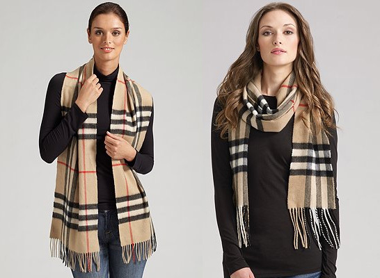 Burberry Cashmere Classic Giant Check Scarf