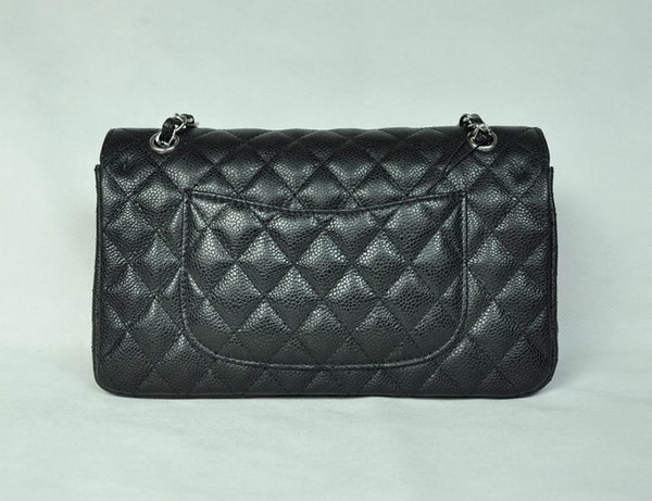 Chanel 2.55 Quilted Flap Bag 1112 Black with Silver Hardware