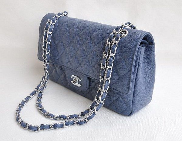 Chanel 2.55 Quilted Flap Bag 1112 Light Blue with Silver Hardware