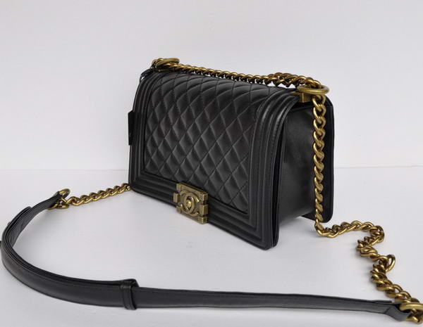 Hot Sell Chanel A67086 Black Le Boy Flap Shoulder Bag Distressed