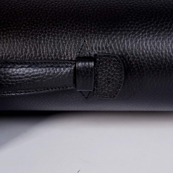 Hermes Sac Depeche 38cm Briefcase Clemence Black