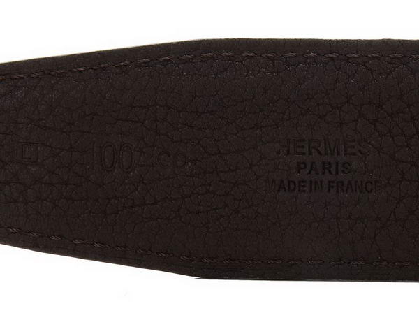 Hermes Belts Original Leather Diamond Golden Coffee