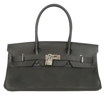 Hermes Birkin 42cm JPG Birkin Togo Leather Black Bag Silver Hardware