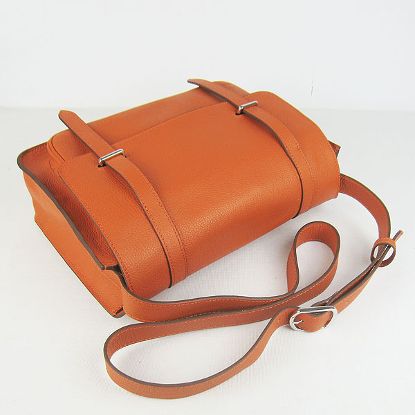 Hermes Jypsiere Togo Leather Messenger Bag H2810 Orange