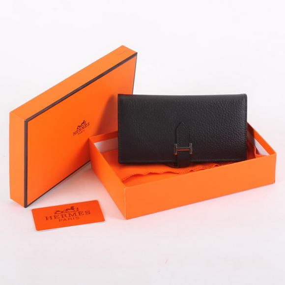 Hermes Bearn Japonaise Bi-Fold A208 Black