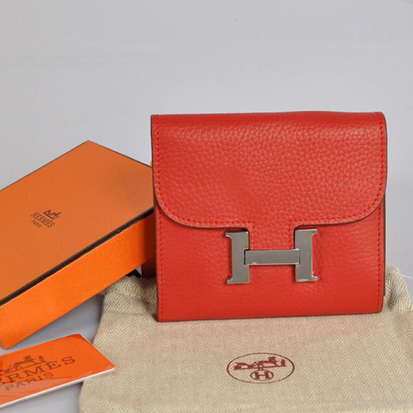 Hermes Constance Wallets Togo Leather A608 Red