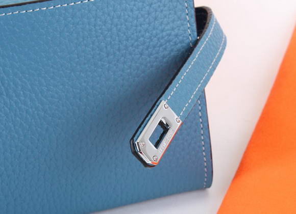 Hermes Kelly Bi-Fold Wallet A708 Blue