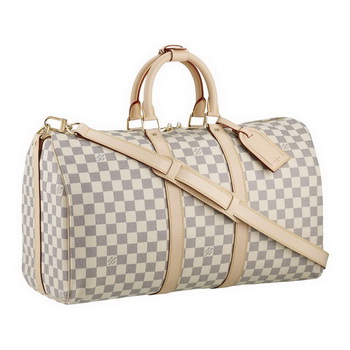 Louis Vuitton N48223 Damier Azur Canvas Keepall Bandouliere 45