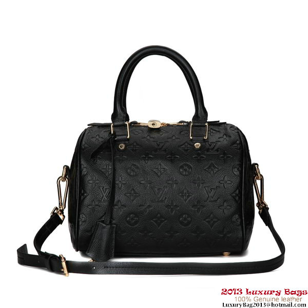 Louis Vuitton Monogram Empreinte Speedy Bandouliere 25 M40762 Black