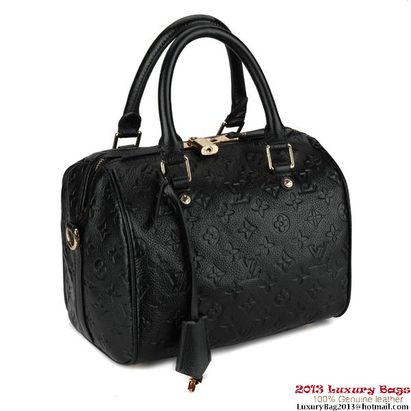 Louis Vuitton Monogram Empreinte Speedy Bandouliere 25 M40762 Black