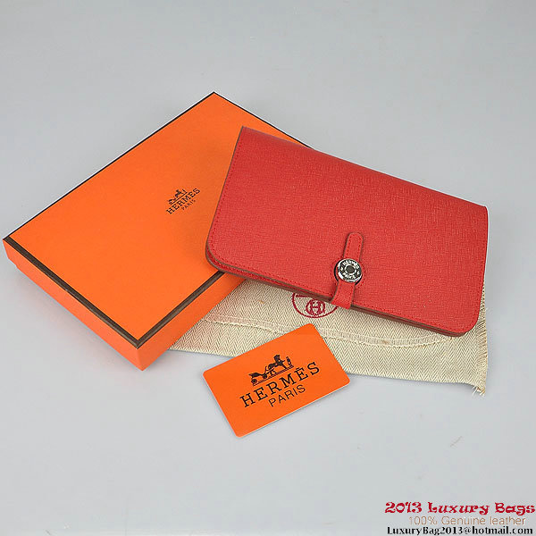 Hermes Dogon Wallet Travel Case H001 Red