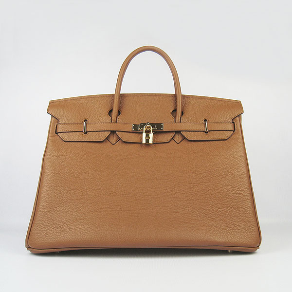 Hermes Birkin 40CM Togo Handbag Light Coffee 6099 Gold