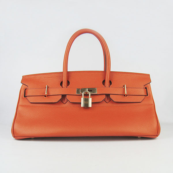 Hermes Birkin 6109 Togo Leather Bag Orange 42cm Gold