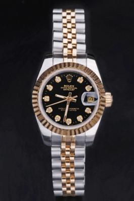 Rolex Datejust Golden&Black 25mm Women Watch-RD3832