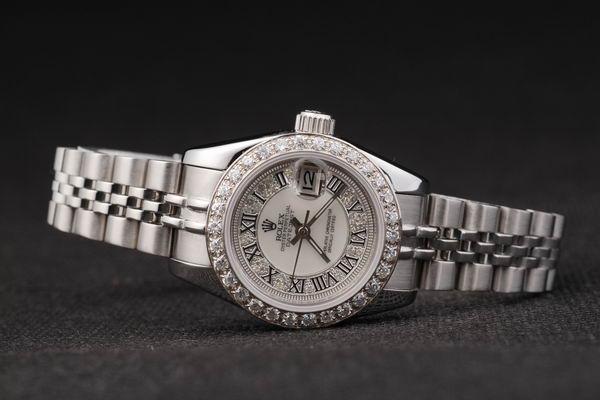 Rolex Datejust Mechanism Silver Diamond White Surface-RD2434