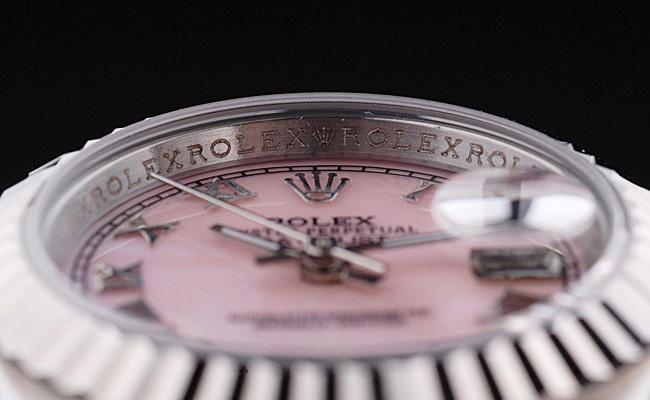 Rolex Datejust Pink Surface Stainless Steel Watch-RD3782