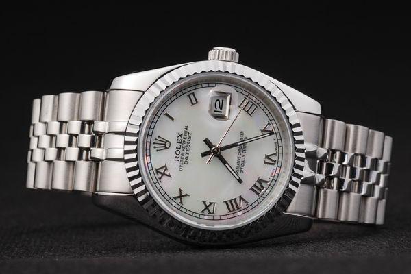 Rolex Datejust Silver Bezel&White Surface Watch-RD2395