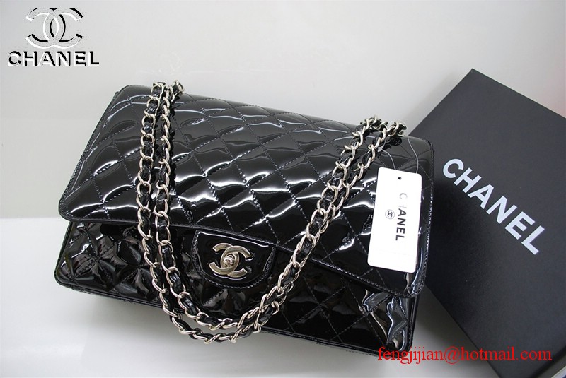 Chanel Classic Flap Bag 36070 Black with Silver chain