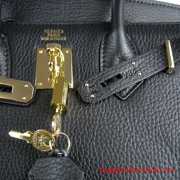 Hermes Birkin 30cm Togo Leather Bag Black 6088