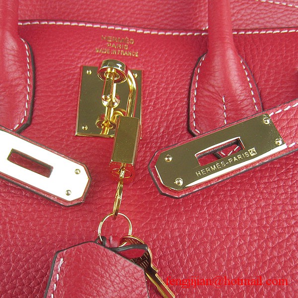 Hermes Birkin 30cm Togo Leather Bag Red 6088