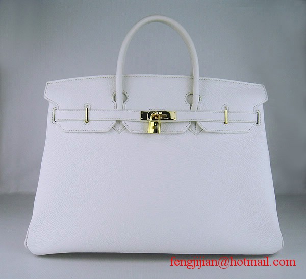 Hermes Birkin 40cm Togo Bag 6099 Light White gold padlock