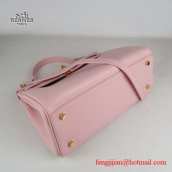 Hermes Kelly 32cm Togo Leather Bag Pink 6108 Gold Hardware