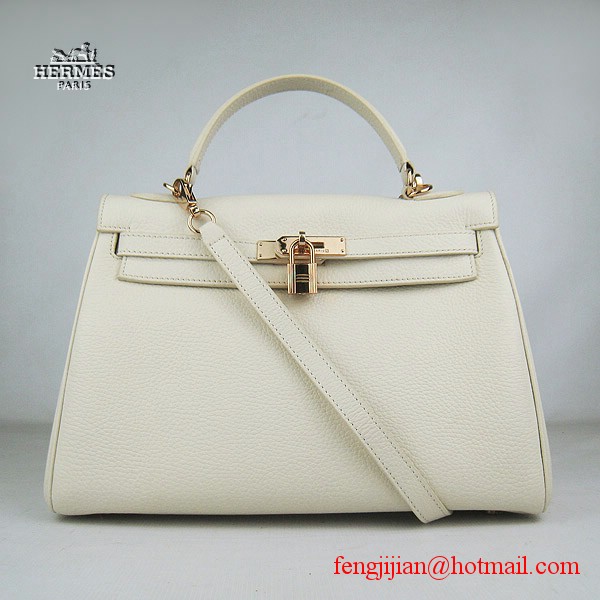 Hermes Kelly 32cm Togo Leather Bag Beige 6108 Gold Hardware