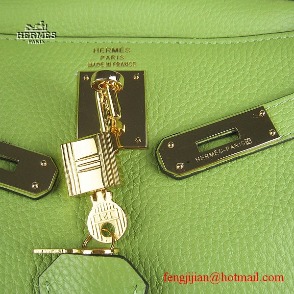 Hermes Kelly 32cm Togo Leather Bag Green 6108 Gold Hardware