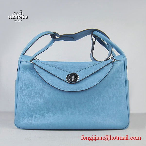 Hermes Women Shoulder Bag Light Blue 6208